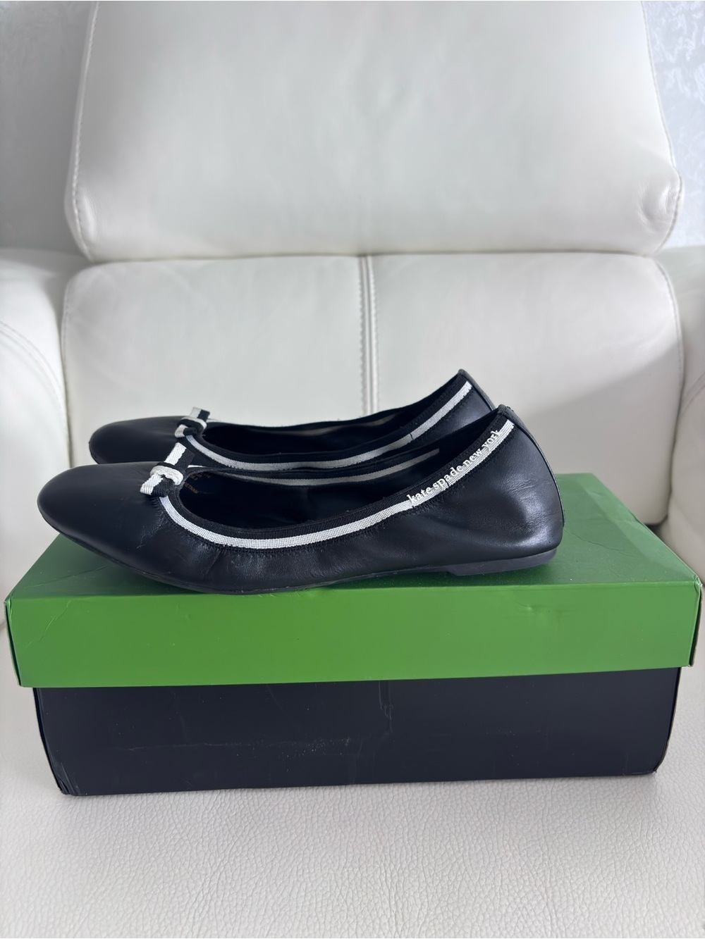 Kate Spade New York CLAUDETTE Black Ballet Flats Shoes Size 6